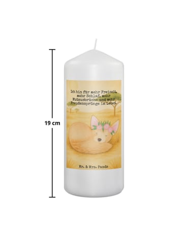 Mr. & Mrs. Panda Weihnachtskerze Wüstenfuchs Blumen Design mit S... in Weiß