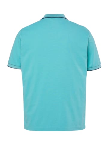 Men Plus Poloshirt in helles türkis