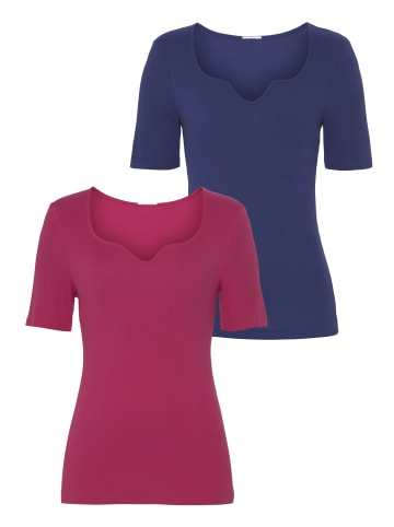 Vivance T-Shirt in pink, blau