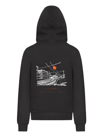 F4NT4STIC Hoodie Escape Discover the World Town Train Station in schwarz