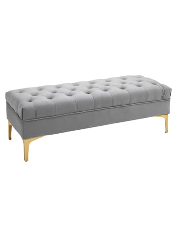 HOMCOM Sitzbank in Hellgrau & Gold 118L x 45B x 42H cm
