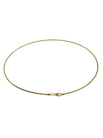 Schmuckador Halsreif Omega 2mm rund - 50cm - 750 Gelbgold in gold