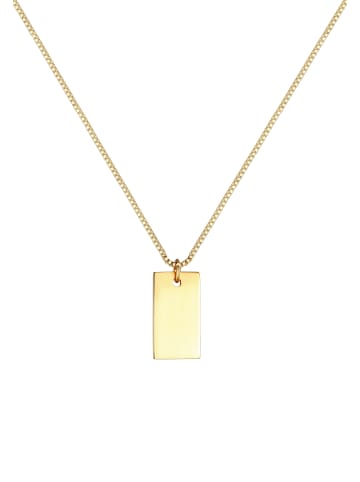 Elli Halskette 925 Sterling Silber Geo, Rechteck in Gold