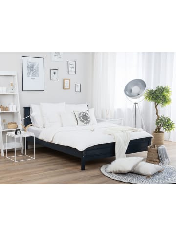 Beliani Doppelbett OLIVET in Blau - (W) 188 x (H) 92 x (L) 208 cm