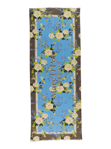 Marc O'Polo Schal mit Allover-Print in Medium Blue