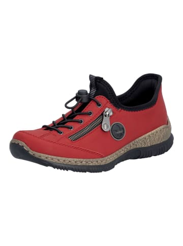 rieker Halbschuhe in Rot/Schwarz
