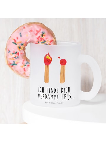 Mr. & Mrs. Panda Becher Streichhölzer mit Spruch in Transparent