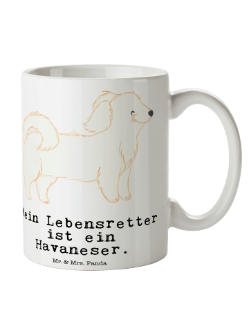 Mr. & Mrs. Panda Tasse Havaneser Lebensretter mit Spruch in Weiß