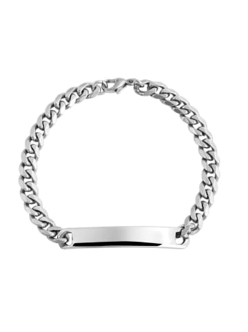 Adeliás Herren Armband aus Edelstahl 22 cm in silber