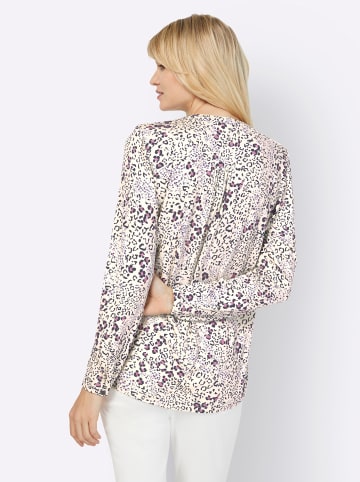 Heine Jersey-Bluse in elfenbein-altrosa-bedruckt