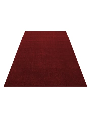 KADIMA DESIGN Teppich Kurzflor Waschbar Einfarbig MAIN Strapazierfähig OEKO-TEX in Rot