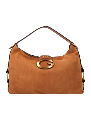 Guess Camden Schultertasche Leder 39 cm in cognac