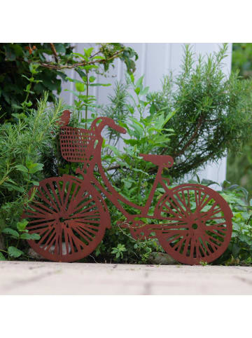 UNUS Gartenstecker Rost Fahrrad in Braun