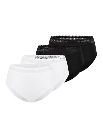 Triumph Midi Slip Feel of Modal in Weiß / schwarz