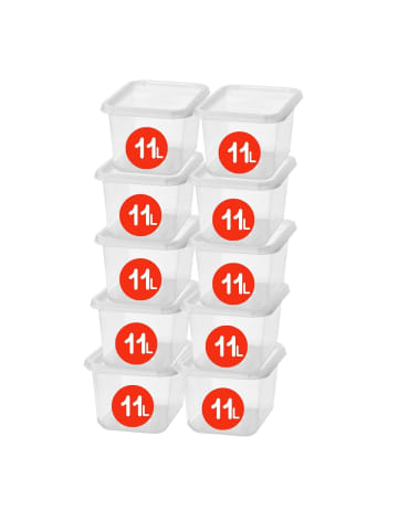 SmartStore 10er-Set Aufbewahrungsbox Basic   Transparent 11L