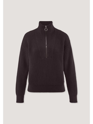 Hessnatur Strick Troyer in schwarzbeere