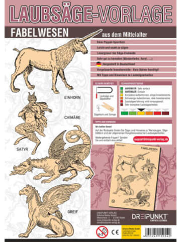 Dreipunkt Verlag Papeterie/PBS - Laubsägevorlage Fabelwesen