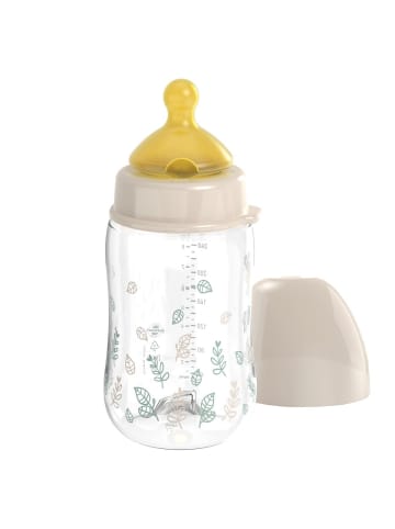 nip PP-Flasche Cherry Green 260 ml + Latex-Trinksauger in beige,motiv