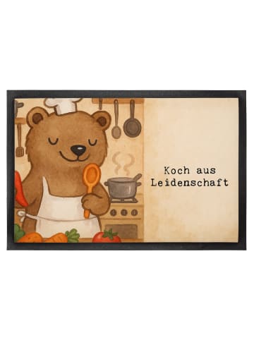 Mr. & Mrs. Panda fußmatte Koch Leidenschaft Design mit Spruch in Weiß