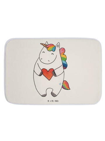 Mr. & Mrs. Panda Badvorleger Einhorn Herz ohne Spruch in Weiß