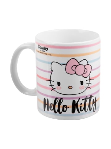 Hello Kitty Hello Kitty Tasse - Stripes -Becher Kaffeetasse 320 ml in Mehrfarbig