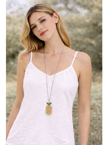 collezione alessandro Lange Kette " Ananas " in gelb