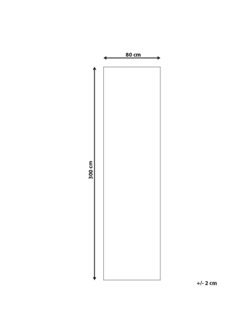 Beliani Läufer ANTERO in Grau - (W) 80 x (L) 300 cm