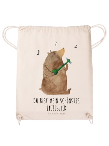 Mr. & Mrs. Panda Stoffbeutel Bär Lied mit Spruch in Creme