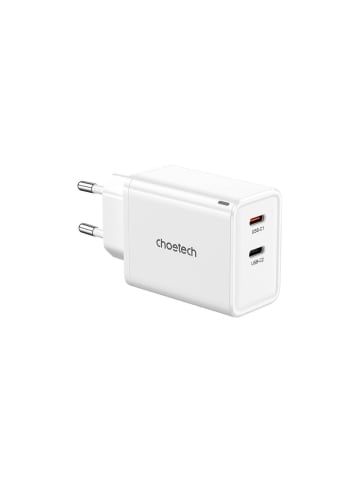 Wisam® Choetech, GaN, 2x USB-C, PD65W Netzwerkladegerät (weiß)
