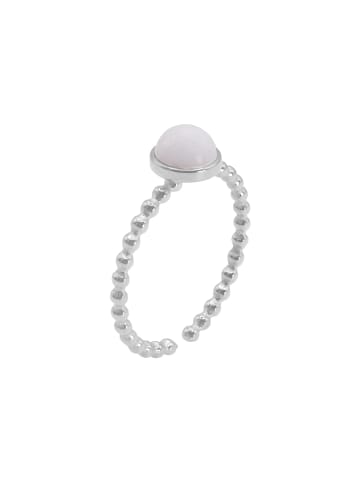 Steel_Art Ring mit weißen Stein Damen Scaev silberfarben in silberfarben poliert