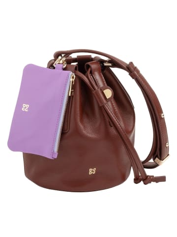 DuDu Filicudi Beuteltasche Leder 14 cm in chocolate