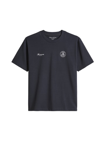 Marc O'Polo MOP Club '67 Football T-Shirt, Heavy Jersey, Oversize in Dark Navy