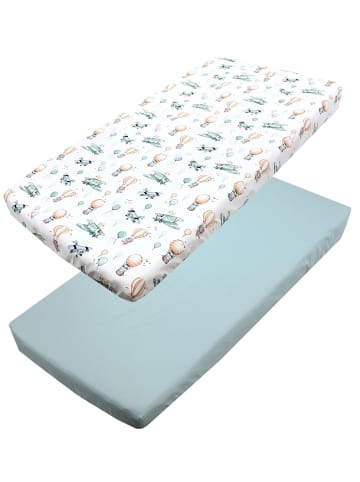 TupTam Baby Kinder Spannbettlaken 2er Pack in grün
