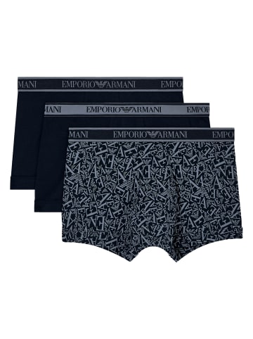 Emporio Armani 3er Pack Trunk in Dunkelblau