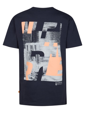 Petrol Industries T-Shirt mit Rückenprint Charro in Blau