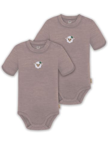 Normani Outdoor Sports 2x Baby Merino Kurzarm Body in Rosa