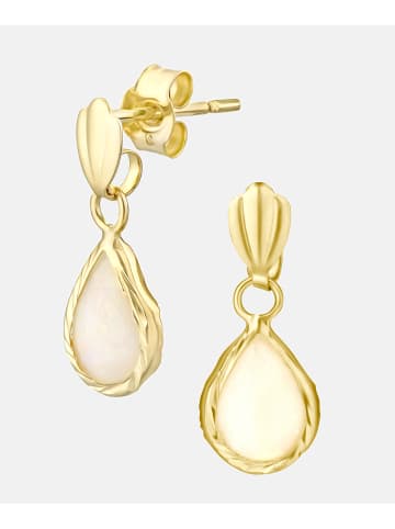 Vanlere Ohrhänger aus 375 Gelbgold mit Opal