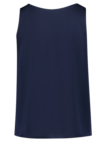 Vera Mont Satin-Bluse mit V-Ausschnitt in Night Sky