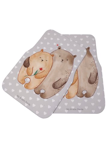 Mr. & Mrs. Panda Autoteppich Bären Liebe ohne Spruch in Grau Pastell