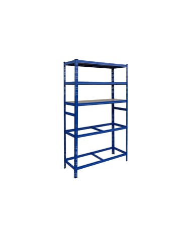 relaxdays Reifenregal in Blau - (B)110 x (H)210 x (T)40 cm