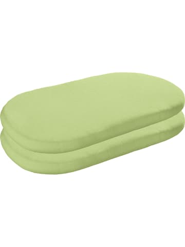 Erwin Müller Frottee Baby-Spannbettlaken 2er-Pack Erding in lindgrün