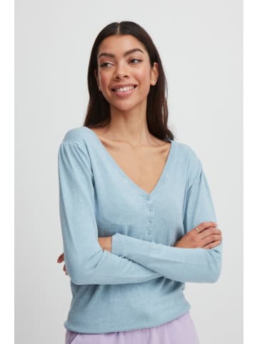 b.young Strickpullover BYMMPIMBA1 BUTTON JUMPER - 20812781  Modischer Pullover mit V-Ausschnitt in Blau