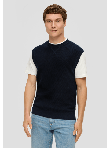 s.Oliver Strickpullover kurzarm in Blau