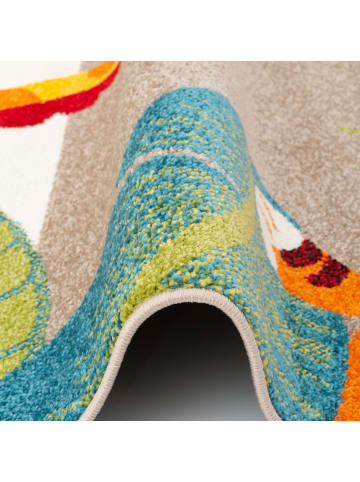 Pergamon Kinderteppich Softstar Kids Tierwelt in bunt
