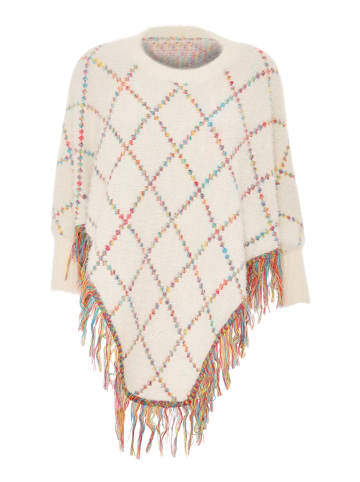 ebeeza Poncho in Wollweiss