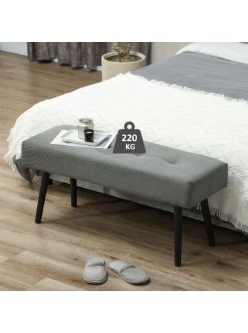 HOMCOM Sitzbank-100L x 36B x 45H cm-Grau