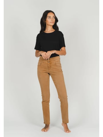 ANGELS  Slim Fit Jeans Jeans Skinny Button mit Coloured Denim in camel