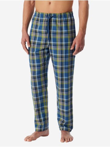 Schiesser Pyjamahose Mix Relax in oliv, blau
