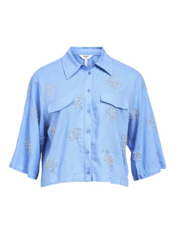 Object Crop-Bluse in Cornflower Blue