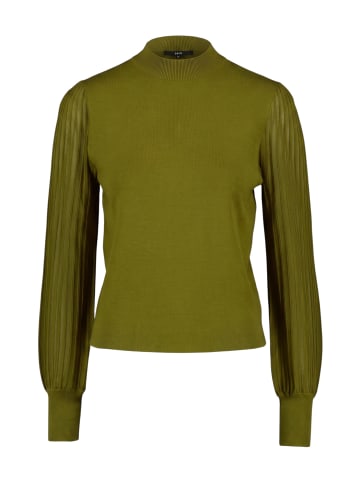 Zero Feinstrickpullover mit Spitzenärmeln in Fir Green